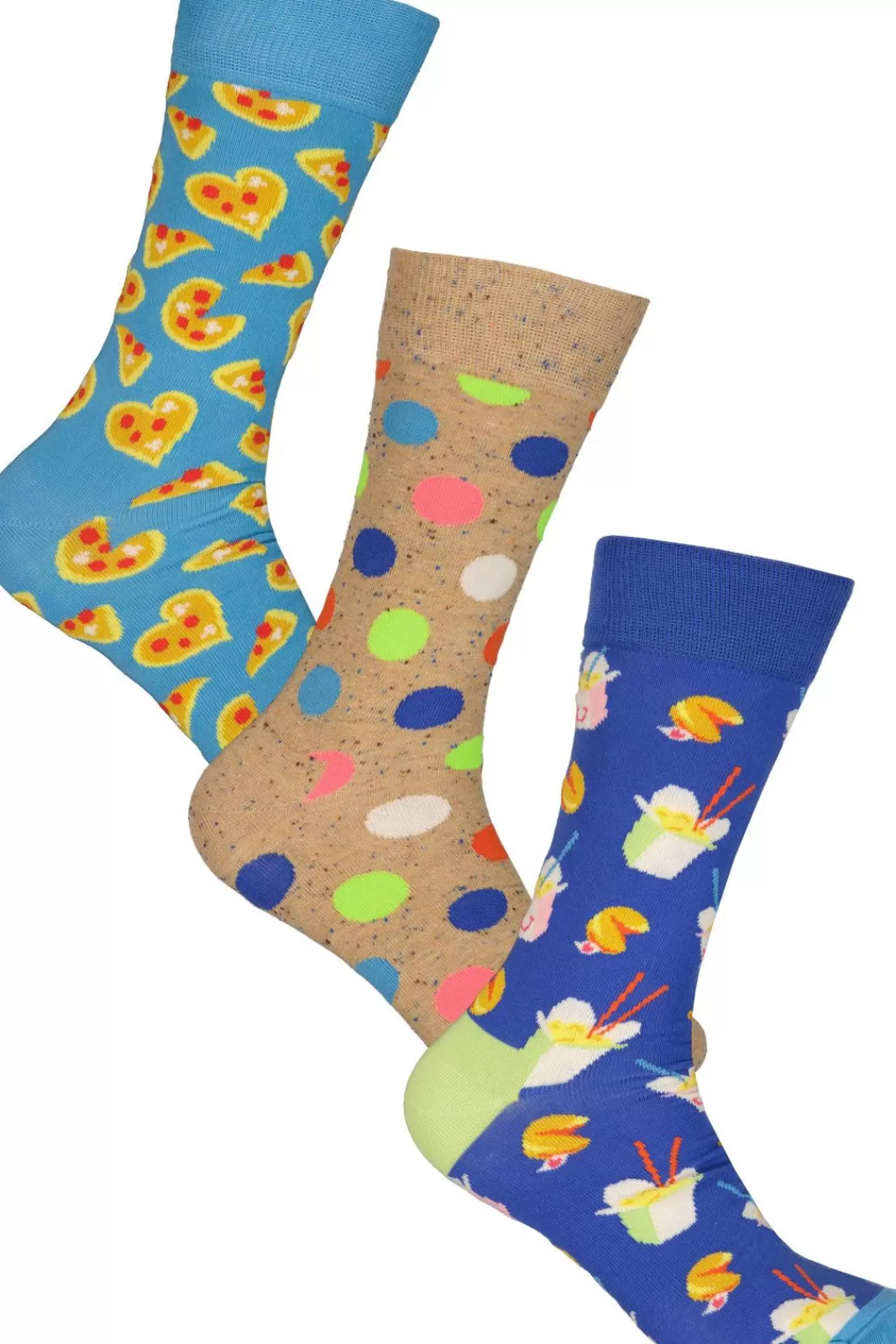 Strumpor>HAPPY SOCKS 3-Pack Pizza Love Socks Gift Set