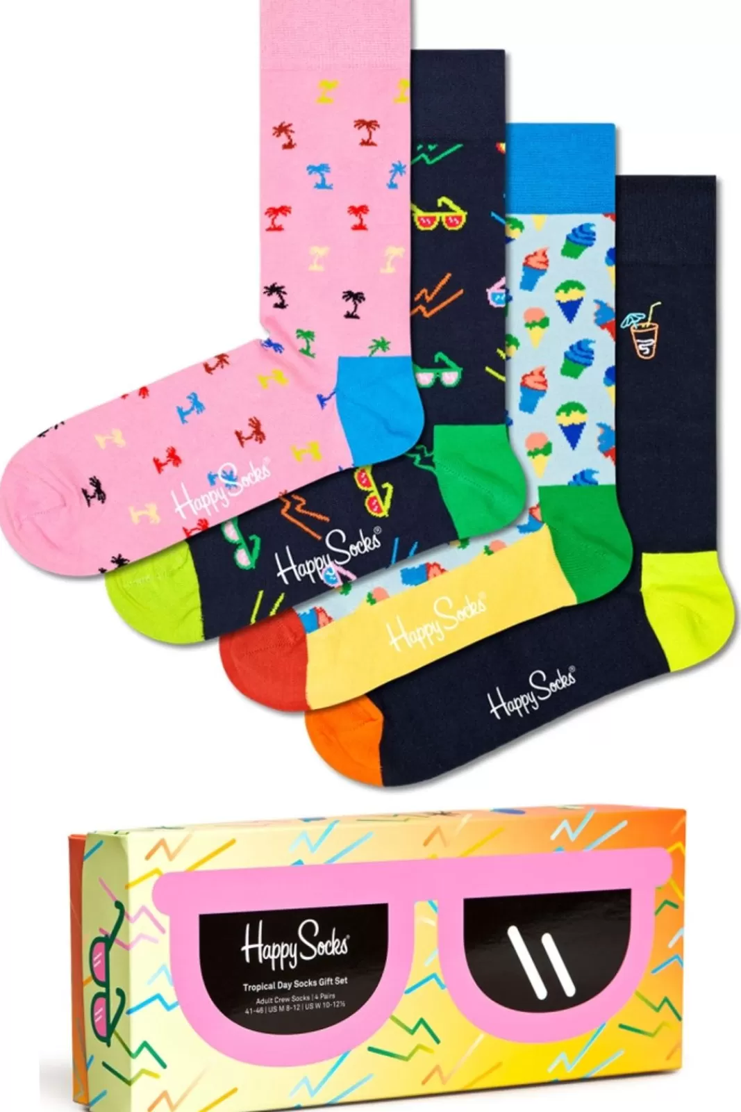 Strumpor>HAPPY SOCKS 4-Pack Tropical Day Socks Gift Set