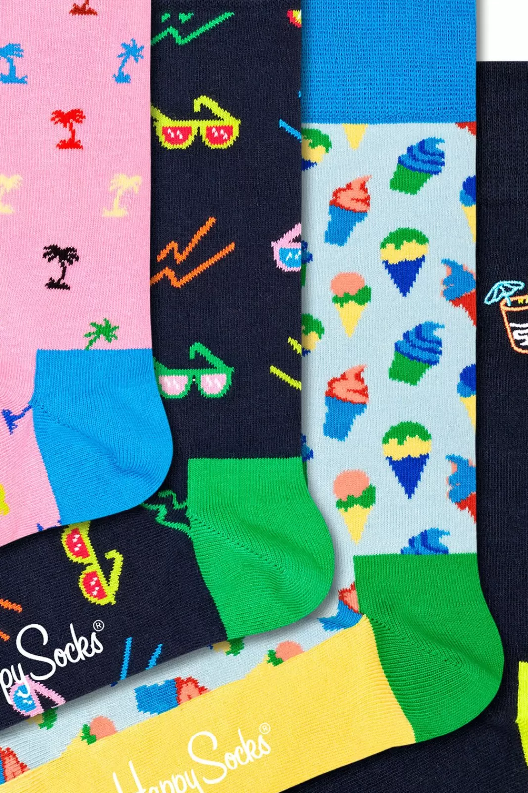 Strumpor>HAPPY SOCKS 4-Pack Tropical Day Socks Gift Set