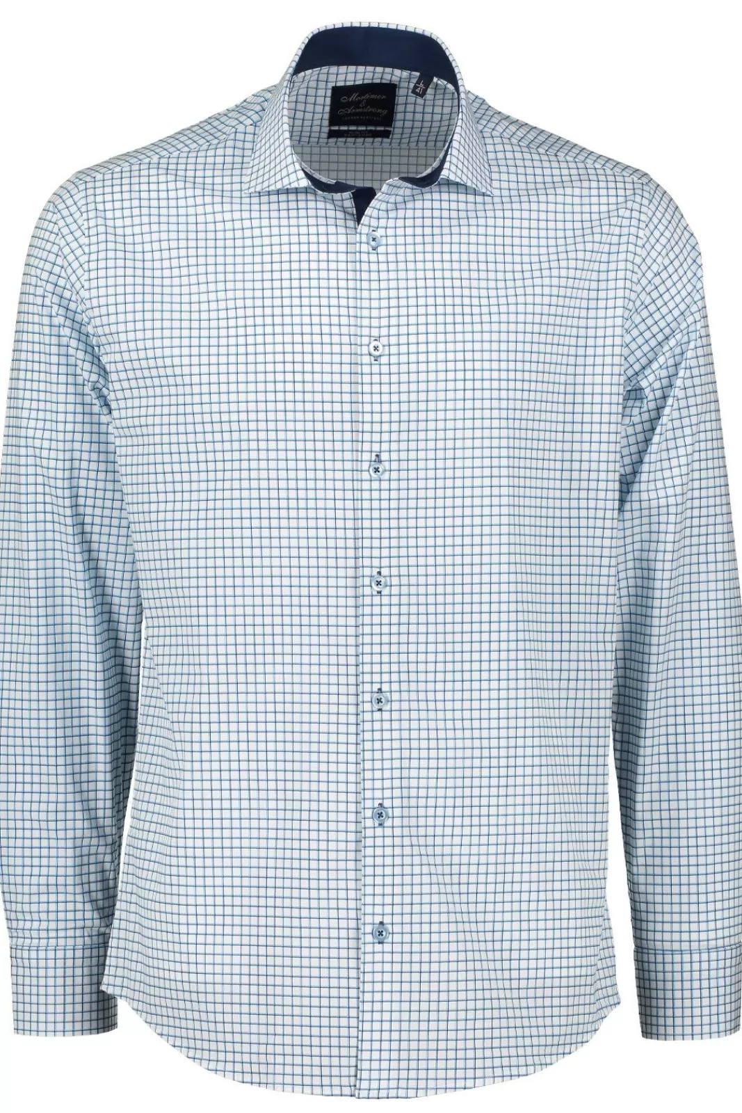 Shop Mortimer&Armstrong Checked Shirt Slim Fit