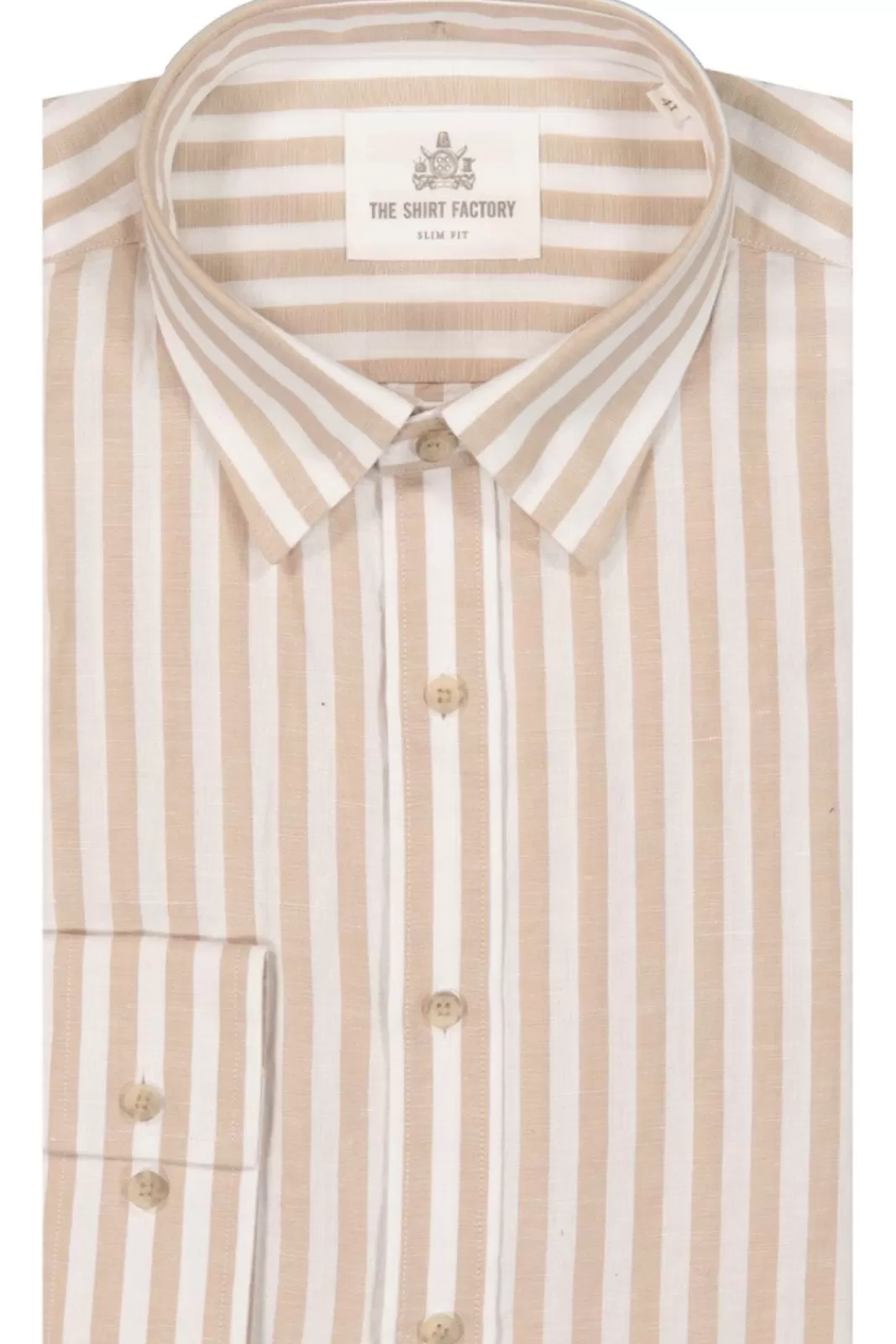 Skjortor>The Shirt Factory Linen Stripe