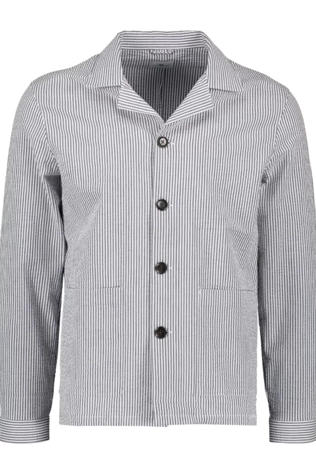 New JOHN HENRIC Seersucker Shirt Jacket