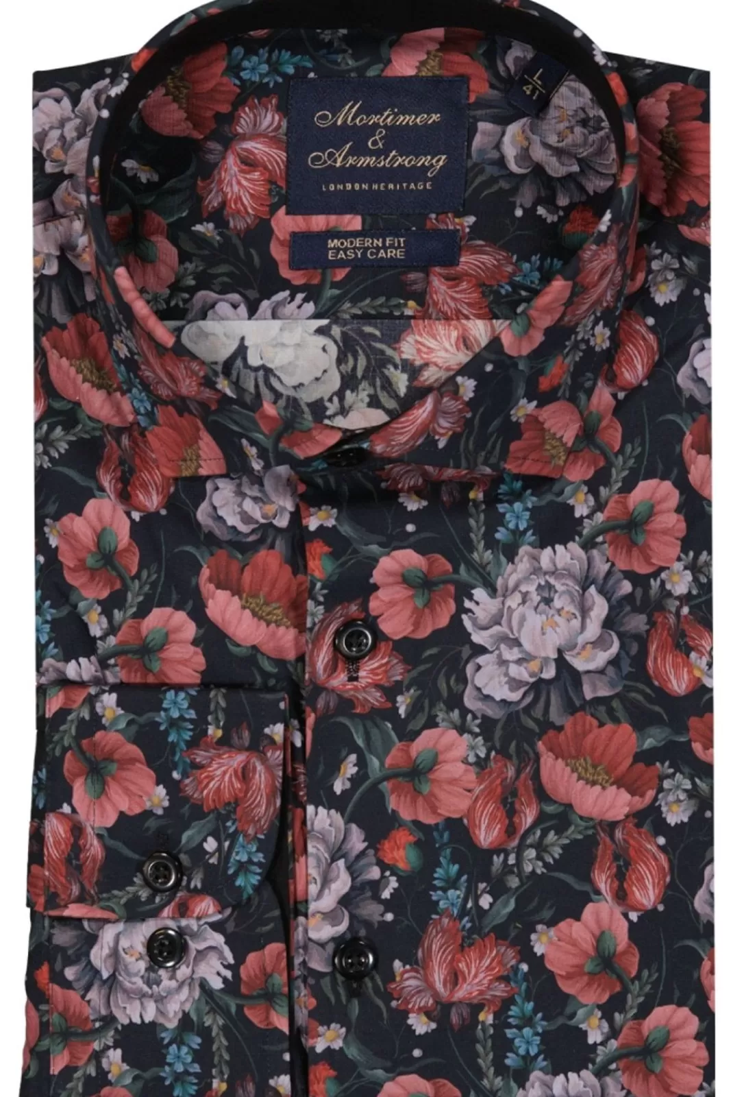 Cheap Mortimer&Armstrong Shirt With Big Flowers Modern Fit