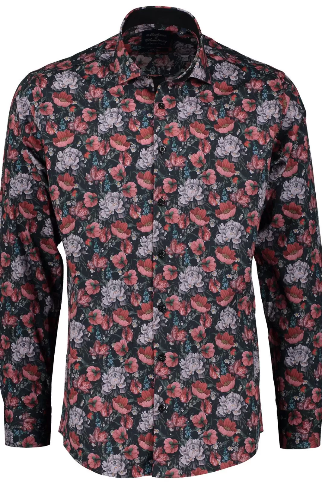 Sale Mortimer&Armstrong Shirt With Big Flowers Slim Fit