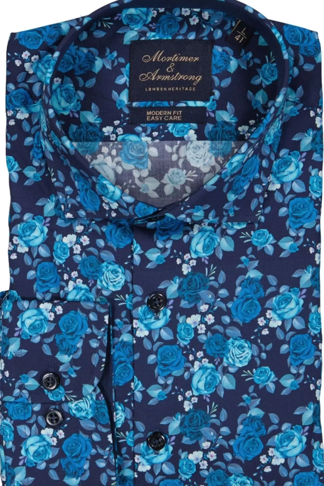 Discount Mortimer&Armstrong Shirt With Big Roses Modern Fit