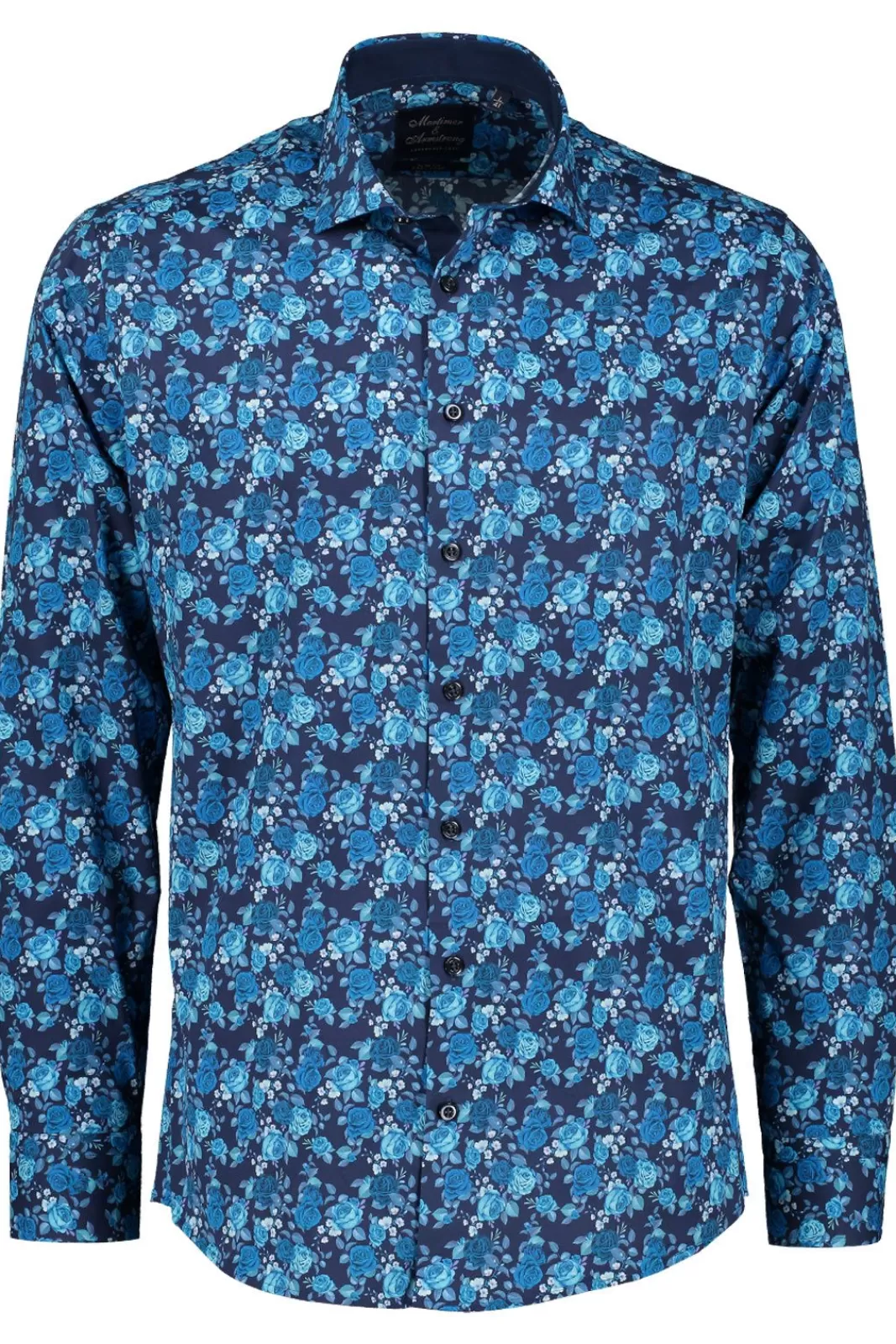 Clearance Mortimer&Armstrong Shirt With Big Roses Slim Fit