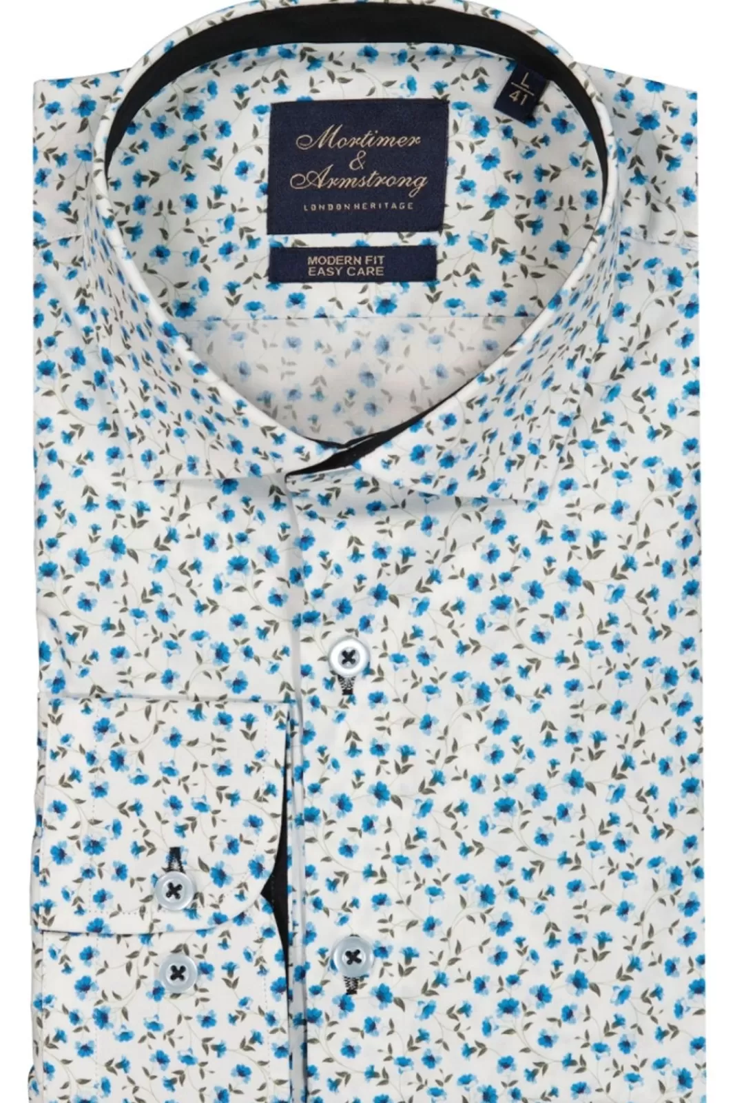 Clearance Mortimer&Armstrong Shirt With Climbing Flowers Modern Fit