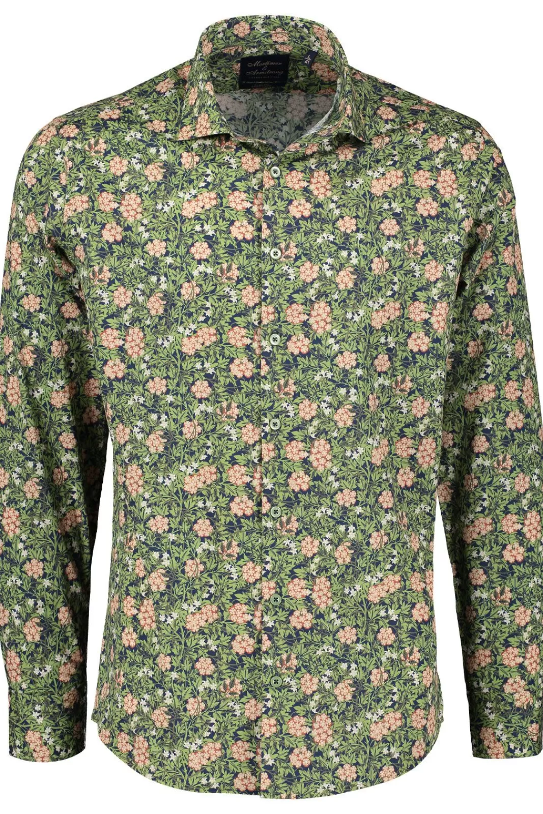 Outlet Mortimer&Armstrong Shirt With Flower Dessin Slim Fit