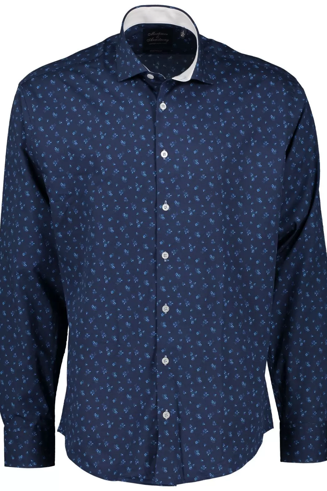 New Mortimer&Armstrong Shirt With Little Flowers Modern Fit