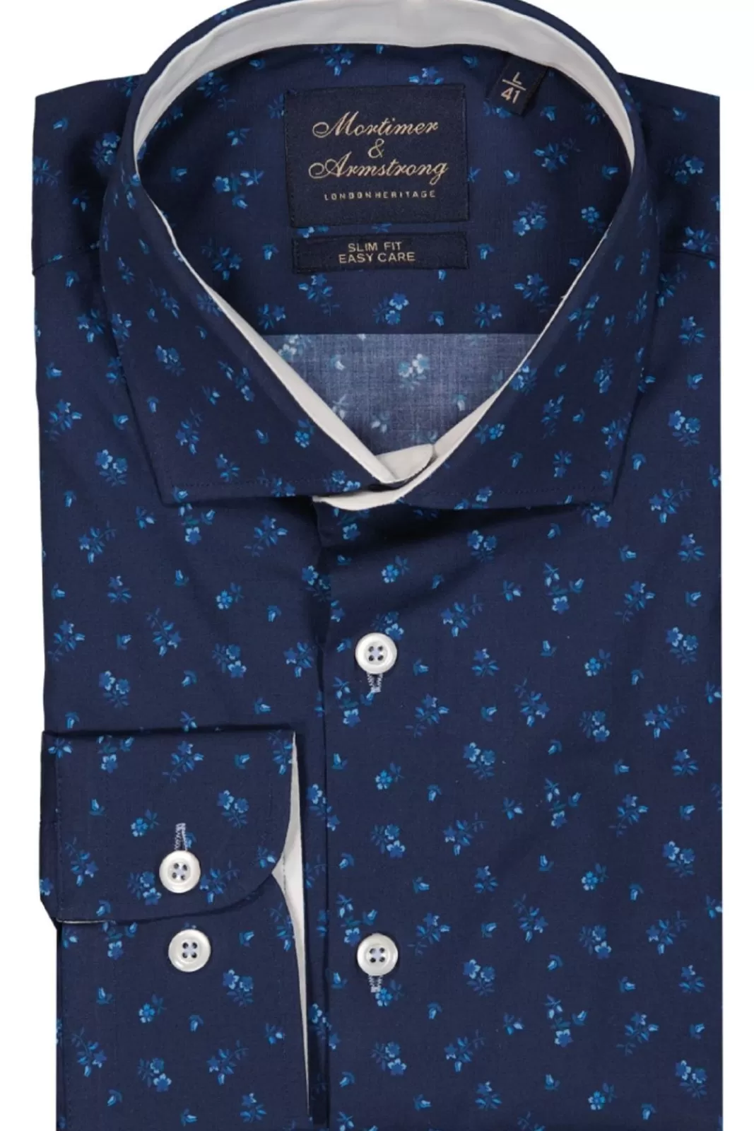 Cheap Mortimer&Armstrong Shirt With Little Flowers Slim Fit