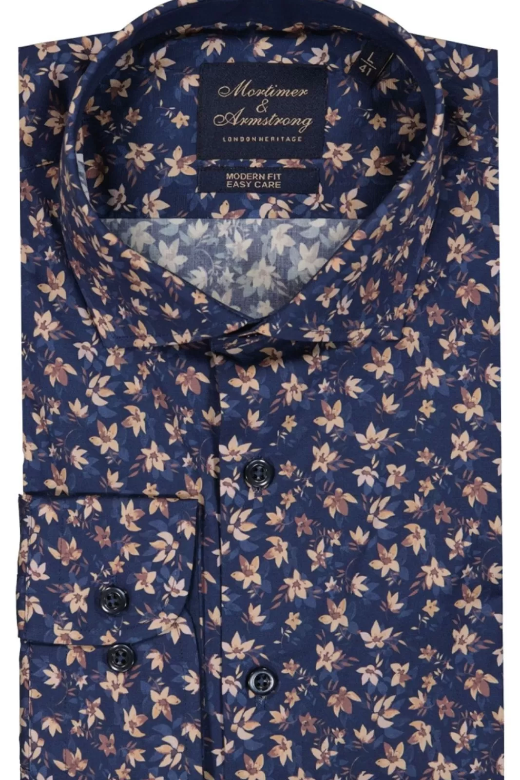 Outlet Mortimer&Armstrong Shirt With Shadow Flowers Modern Fit