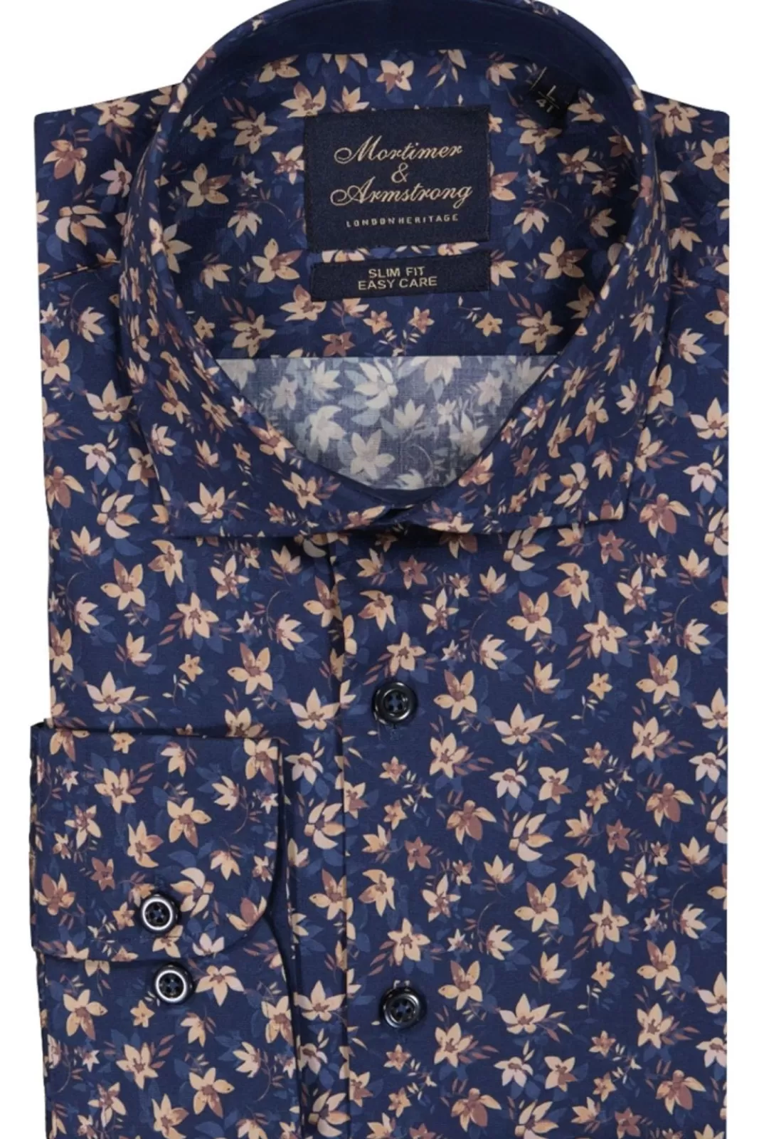 Clearance Mortimer&Armstrong Shirt With Shadow Flowers Slim Fit