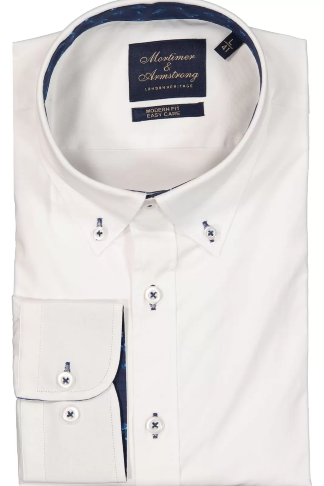 Discount Mortimer&Armstrong Uni Shirt With Little Flower Details Modern Fit