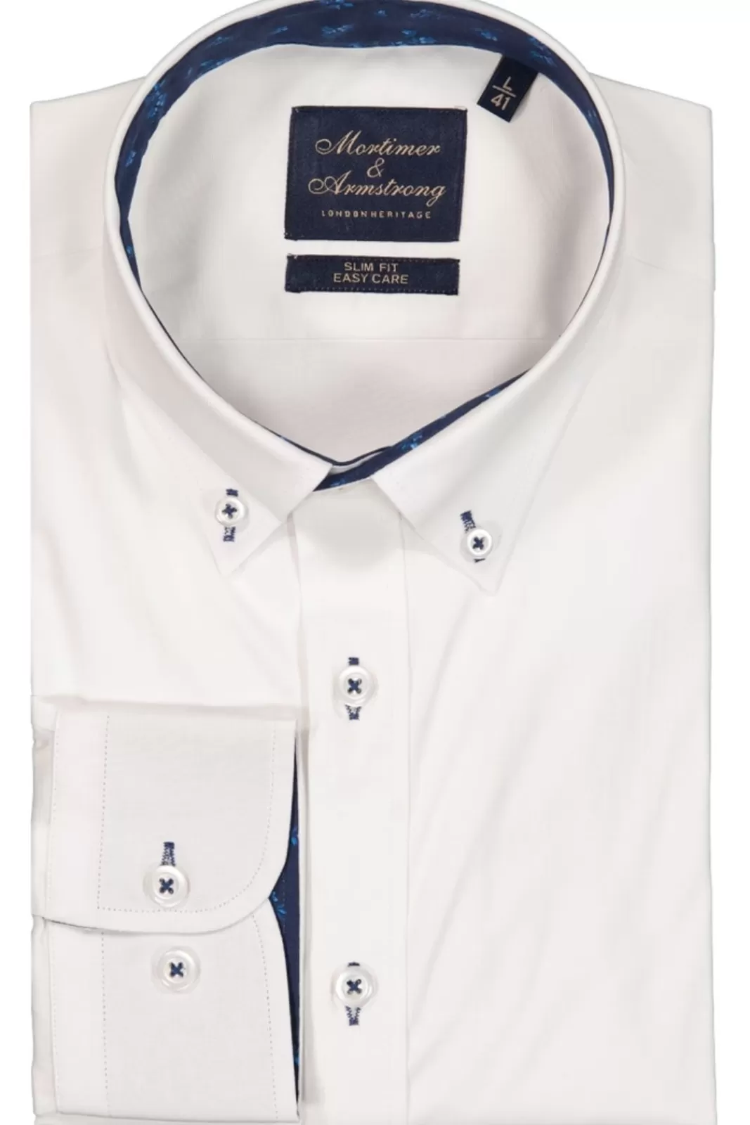 Clearance Mortimer&Armstrong Uni Shirt With Little Flower Details Slim Fit